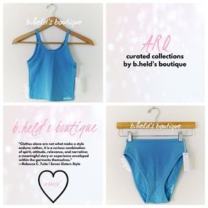 🩵💙 ARQ Cornflower Blue Crop Tank & Undies Bundle Sizes XXS & XS Brand New NWT